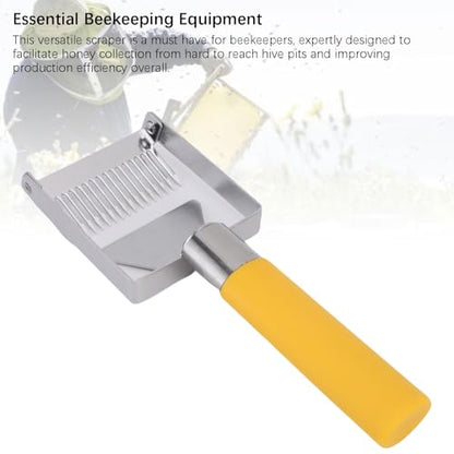 Luqeeg Adjustable Honey Uncapping Fork, Stainless Steel Honey Extraction Scraper Plastic Handle Beekeeping Tool with Comfortable Grip for Beekeepers