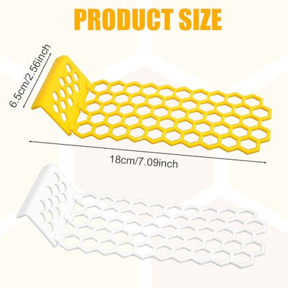 PEUTIER 2pcs Floating Bee Ladder, Plastic Floating Bee Island for Drinking Beehive Shaped Bee Watering Station Butterfly Bee Waterer for Beekeeping Feeding Equipment Bee Bath