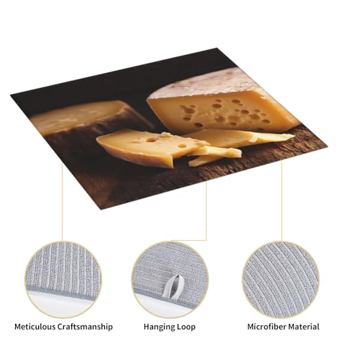 Drying Mat for Kitchen Wzywhj Cheese Picture Made of Sponge Water Absorbent 18"X16"