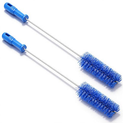 Baderke 2 Pieces Drain Brush Pipe Cleaning Tube Brushes 19.7 Inch Plastic Shower Pipe Flexible Cleaning Tool(Blue,19.7 x 2 Inch) - color: Blue, size: 19.7 x 2 Inch