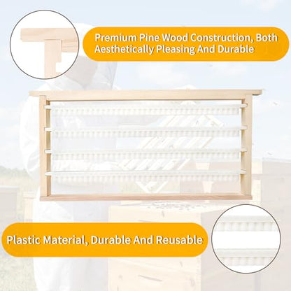 Beekeeping Queen Cell Cup Holder Frame Bar Set Double Row Royal Jelly Storage Strips for Beekeeping