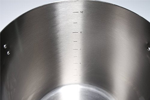 Northern Brewer - MegaPot Stainless Steel Brew Kettle with Volume Markings (10 Gallon w/Valve and Thermometer) - size: 10 Gallon