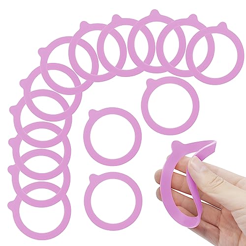 12 Pieces Silicone Replacement Gasket for Jars, Airtight Rubber Seals Rings for Glass Clip Top Jars, Leakproof Silicone Gasket Sealing Rings for Mason Jars, Elastic and Fits Most Sizes (Purple) - color: Purple