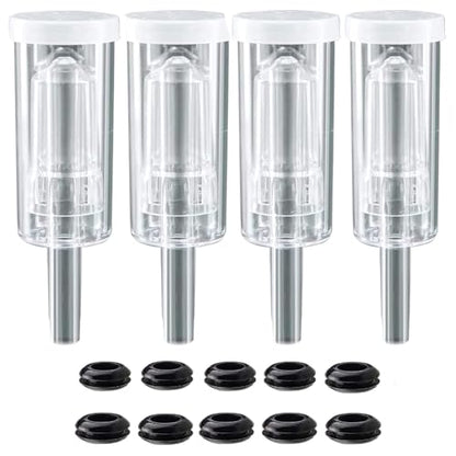 3 Piece Airlock 4 Pack with Grommets for Brewing Wine Making Kimchi Airlocks for Fermenting Carboy Mason Jar Wine Bucket - style: 4 Airlock+10 Grommets