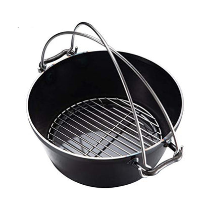 CAMPINGMOON φ8.27inch/φ21cm Round Stainless Steel Roasting Baking Steaming Cooling Rack Cooking Grid Grill Fits for 10-inch Dutch Oven W21 - color: Dia 8.3 inches, W21