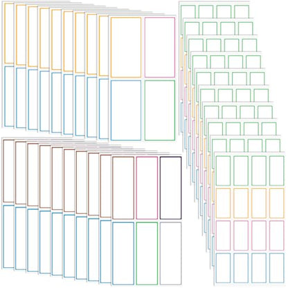 260 Pcs Dry Erase Labels, Dry Erase Stickers, Waterproof Sticker Labels, Removable Labels Easy Peel Off, Reusable Sticky Notes for Food Containers, Office (Clear, Small, Medium, Large) - color: Clear