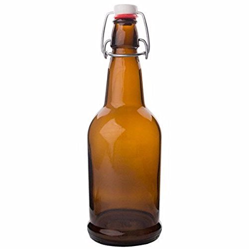 EZ Cap Bottles w/Swing Tops - 1L Amber