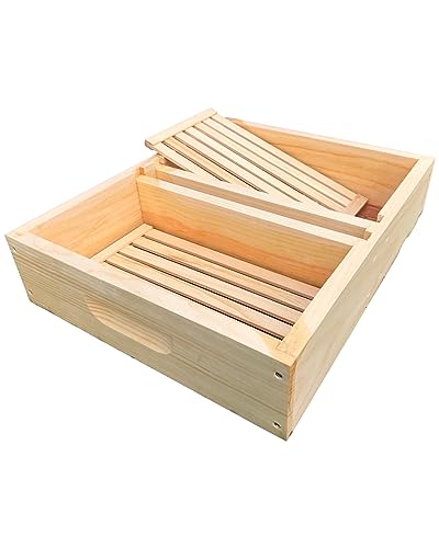 Bee Hive Top Feeder w/Floats Assembled Langstroth Beekeeping Equipment Made in USA (10 Frame) - size: 10 Frame