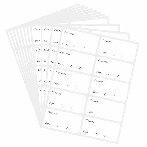 Hybsk Removable Freezer Labels Easy Peel Off - Frozen Food Storage Labels that Leave No Sticky Residue After Use (Type 1) - color: Type 1