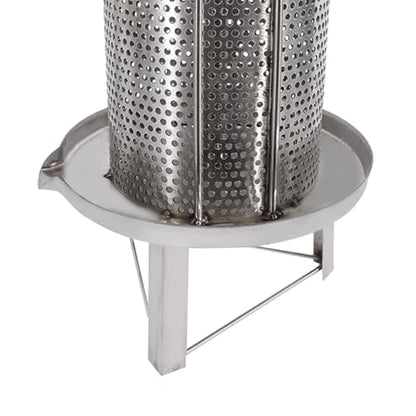 10L/2.6Gal Honey Extractor Stainless Steel Manual Beekeeping Extraction with Nylon Filter Screen Mesh Honey Press Machine Beekeeping Tool