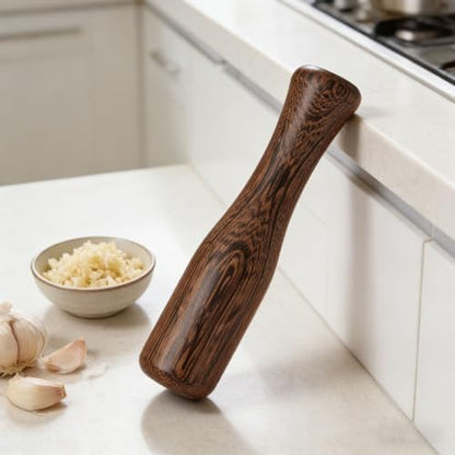 Solid Wood Sauerkraut Pounder, Manual Non-Slips Wooden Masher, Vegetable Fermentation Tampers, Ergonomic Handle Wooden Pickle Packing Tool, Crusher Tool for Cabbage Kimchi Vegetables (Gold)