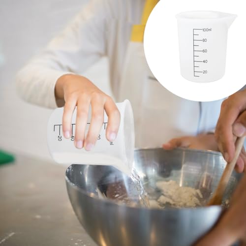 4 Pcs 100ml Laundry Detergent Measuring Cup, Reusable Silicone Measuring Cups for Laundry Room, DIY