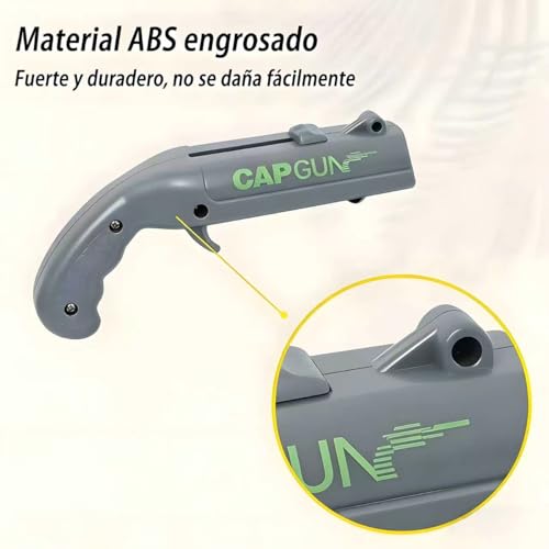 4PCs Grey Novelty Cap Gun Style Bottle Opener – Realistic Construction with Ergonomic Grip for Beverages, Themed Parties & Gifts - color: Gray