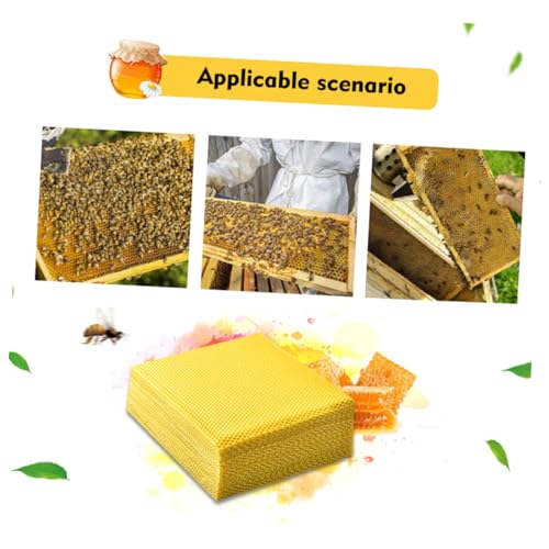 Happyyami 10pcs Natural Beeswax Sheets for Beehive Beehive Foundation Sheets Beekeeping Tools Bee Nest Foundation