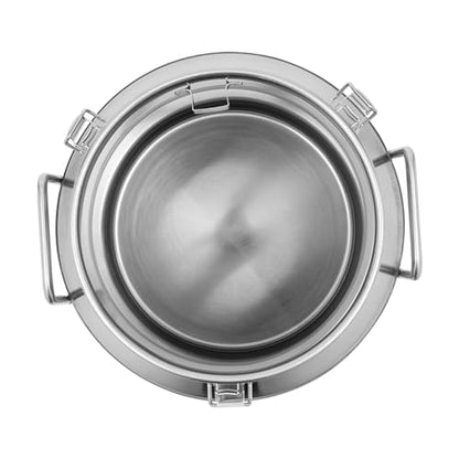 40L/10.56 Gallon 201 Stainless Steel Milk Can Wine Pail Bucket Tote Jug Liquid Storage Pail with Lid and Commercial Fermentation Barrel Heavy Duty Liquid Storage Kitchen Container