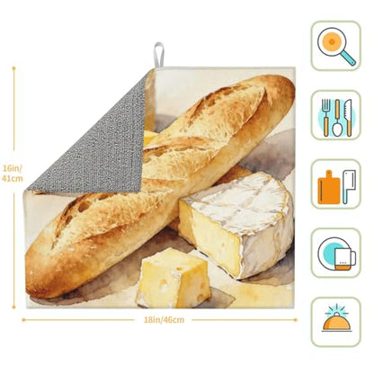 Cheese Set Microfiber Dish Drying Mat Ultra Absorbent Kitchen Counter Top Cushion Absorbent Drainer Pad