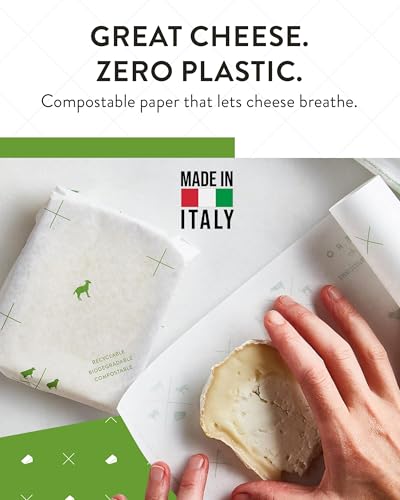 Formaticum 60-Pack Zero Cheese Storage Paper, Compostable, Biodegradable, and Plastic-Free Paper to Keep Cheese and Charcuterie Fresh, Kitchen Organization 9 x 13 Inches - size: 60-Pack-Sheets