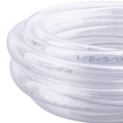 DERNORD PVC Tubing 1/2"ID X 5/8"OD Flexible Clear Vinyl Hose 10 Feet for Food Grade - size: 10 Feet, style: 1/2"ID X 5/8"OD