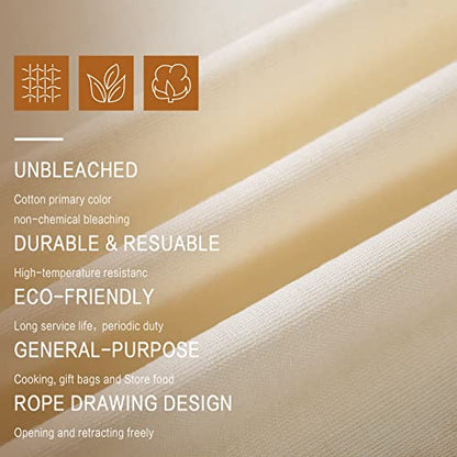 Boao 50 Pcs Cheese Cloth Tea Filters - Reusable 8 x 10 Inch Tea Bags for Loose Tea, Coffee, Soup and Spice Straining