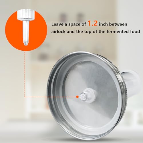 Artcome 32 PC Fermenting Airlock Lids Kit Set - Fermentation Lids for Large Wide Mouth Mason Jars