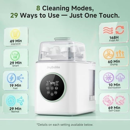 Bottle Washer, Sterilizer & Dryer – 4-in-One Cleaner for Baby Bottles, Pump Parts & Baby Essentials with 3 High-Temp Sterilization Modes, Includes 60 Cleaning Tablets – Saves Time & Effort. - size: C1 Baby Bottle Washer