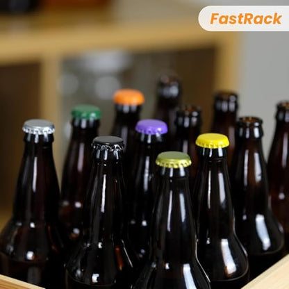 FastRack 288 Oxygen Absorbing Beer Bottle Caps | 26mm Pry-Off Purple Standard Homebrew Bottle Tops for Glass Bottles | PVC-Free Beer Crown Caps for Bottling - color: Purple