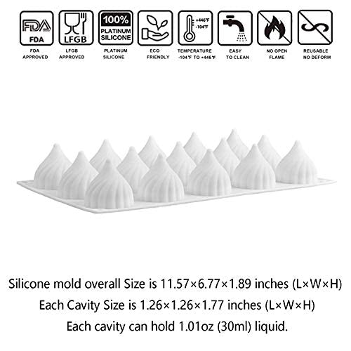 OCPO KITCHEN Russian Tale Silicone Mold for Baking Mousse Cake, Candy, Pastry, Chocolate, Cupcake, Jelly, Pudding, Cake Decoration Mold, 3D Russian Tale Shape (15-Cavity) - style: Russian Tale (15-Cavity)
