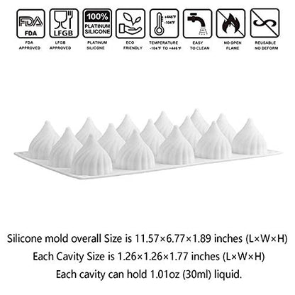 OCPO KITCHEN Russian Tale Silicone Mold for Baking Mousse Cake, Candy, Pastry, Chocolate, Cupcake, Jelly, Pudding, Cake Decoration Mold, 3D Russian Tale Shape (15-Cavity) - style: Russian Tale (15-Cavity)