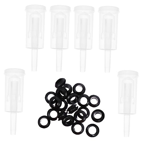 Garneck Three-piece One-way Brewing Fermentation Stopper Food-grade Silicone Stoppers for Wine Making Beer Brewing and Juice Fermentation Valves Black