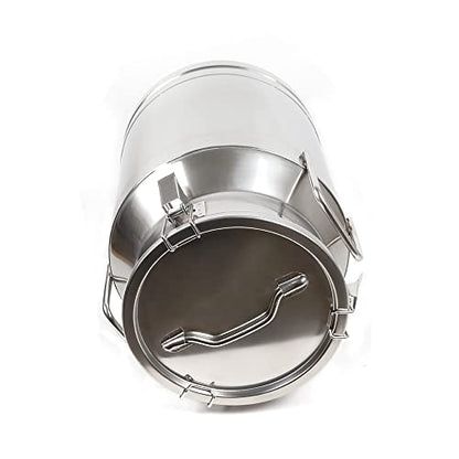 20-60L Stainless Steel Milk Can Wine Milk Bucket Wine Pail Bucket Milk Can Tote Jug with Sealed Lid Heavy Duty, with Independent Embedded Silicone Sealed Lid (60L) - size: 60L