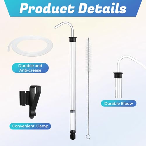 LemonRoad Wine Siphon Kit, Siphon for Wine Makings with 14'' Auto Pump, 6 Ft Tubing, Cleaning Brush, Clamp for Small Batch Beer Kombucha Mead Home Brewing Equipment