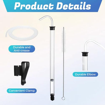 LemonRoad Wine Siphon Kit, Siphon for Wine Makings with 14'' Auto Pump, 6 Ft Tubing, Cleaning Brush, Clamp for Small Batch Beer Kombucha Mead Home Brewing Equipment