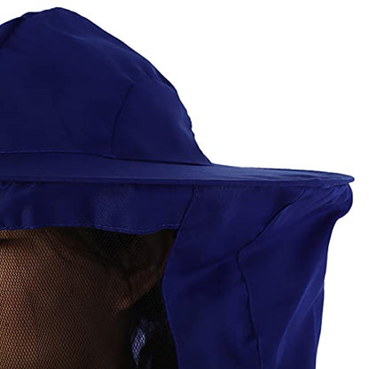 Beekee Protective Clothing, Beekeeper Jacket with Veil Hood, Professional Beekee Clothing Gear for Backyard Beginners(Blue) - color: Blue
