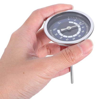 Stainless Steel Kettle Thermometer with Instant Read Probe, Cooking Temperature Gauge for Brewing and Barbecue, Easy Installation Design, Suitable for Stainless Steel Kettles