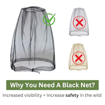 CAMOLAND Sun Hat with Removable Mesh Head Net Safari Hat Outdoor UV Protection - color: Army Green