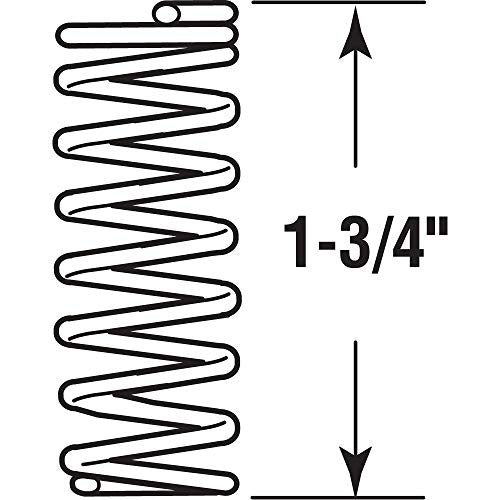 Prime-Line SP 9725 Compression Spring, Spring Steel Construction, Nickel-Plated Finish, 0.035 GA x 3/8 In. x 1-3/4 In. (4 Pack) | Spring Steel Construction - color: Nickel, size: 3/8 in. x 1-3/4 in.
