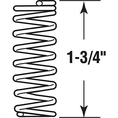 Prime-Line SP 9725 Compression Spring, Spring Steel Construction, Nickel-Plated Finish, 0.035 GA x 3/8 In. x 1-3/4 In. (4 Pack) | Spring Steel Construction - color: Nickel, size: 3/8 in. x 1-3/4 in.