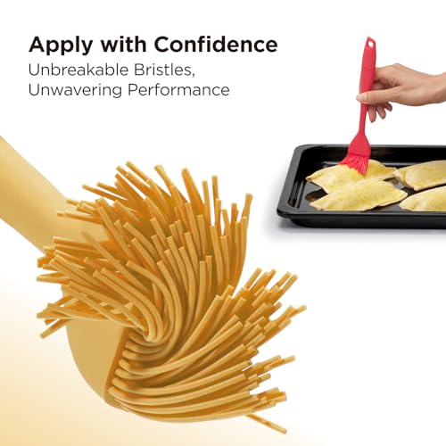 Kitchen Mama WaltzGrip Platinum Silicone Basting Pastry Brush, Yellow | Heat-Resistant, For Cooking, Baking, Grilling, Spreading Oil or Butter, Dishwasher-Safe