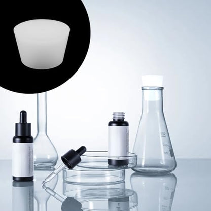 5 Pcs Silicone Stoppers,Standard 10# Rubber Stopper Bungs with 6 mm Aperture Single-Hole for Flask, Plug Holes, Lab Seal Rubber Stoppers - size: 10#