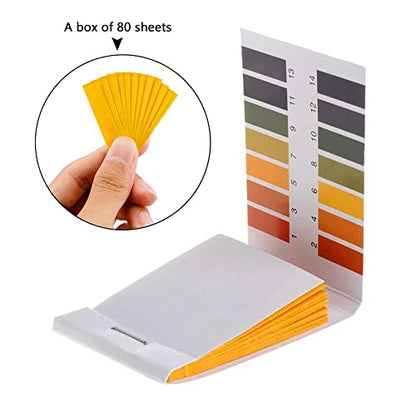 Utoolmart 320Pcs pH Test Strips 1-14 Full Range 4 Pack | Simple Color Chart, Multi-Sample Litmus Test Paper pH Testing Strips for Water, Saliva, Urine, Soil, Drinks, Labs and Pools
