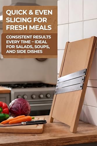 Wooden Cabbage Shredder for Coleslaw and Sauerkraut (13x5.9 in) - Cabbage Grater for Coleslaw and Sauerkraut - Slaw Slicer Cutter Maker