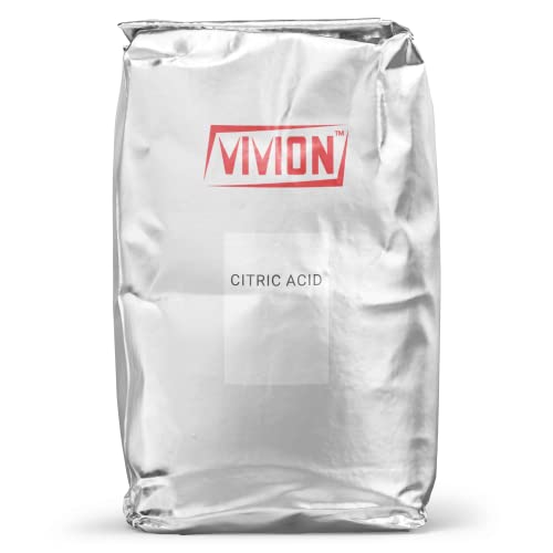 Citric Acid Powder - Bulk 25 kg (55 lb) - Food Grade - Anhydrous Fine - Sour Flavor Enhancer & Preservative - Natural Cleaner Descaling Concentrate - Cosmetic Safe Ingredient for Soap Bath Bombs