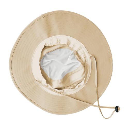 Sun Hats for Men Women Fishing Hat UPF 50+ Breathable Wide Brim Summer UV Protection Hat - color: 1pack-beige