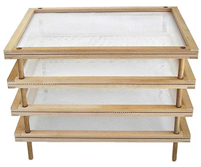 Eppicotispai Set of 4 Stackable Food Dryers to Assemble into a 4-Tier Food-Dryer Rack