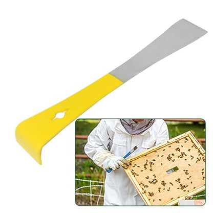 Stainless Steel Pry Bar Scraper,Stainless Steel Beekeepers Hive Tool,Hive Scraper Tools- Premium Bee Hive Hand Tool for Efficient Beekeeping and Hive Maintenance (Yellow) - color: Yellow