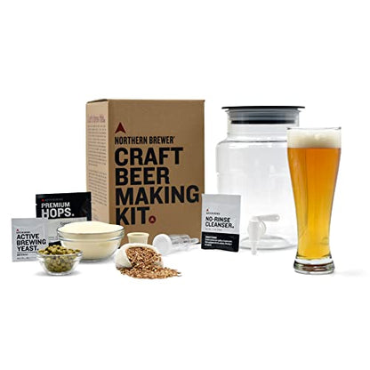 Northern Brewer - Siphonless 1 Gallon Craft Beer Making Starter Kit, Equipment and Beer Recipe Kit (Wheat) - color: Wheat
