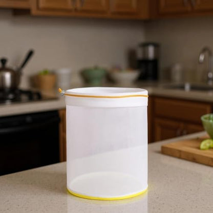 5 Pcs Nylon Mesh Straining Bags, 5 Gallon Hydroponic Filters for Juicing, Brewing, and Nut Milk