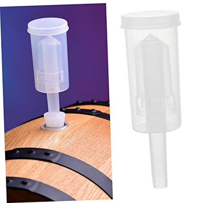 2pcs Transparent Plastic Wine Exhaust Valves Three-piece Check Valve for Fermentation for Red and Wine Home Brewing Leak Reusable
