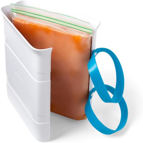 YouCopia FreezeUp Freezer Food Block Maker, Meal Prep Bag Container to Freeze Soup and Leftovers, 6-Cup Capacity (Pack of 6) - size: 6-Cup Capacity (Pack of 6), style: Food Block Maker