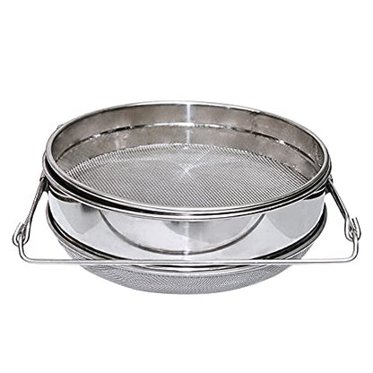 Honey Strainer Stainless Steel Double Sieve Bee Keeping Equipment Filter